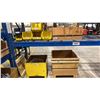 Image 1 : 6 PLASTIC PARTS STORAGE BINS & 3 WOODEN STORAGE CRATES