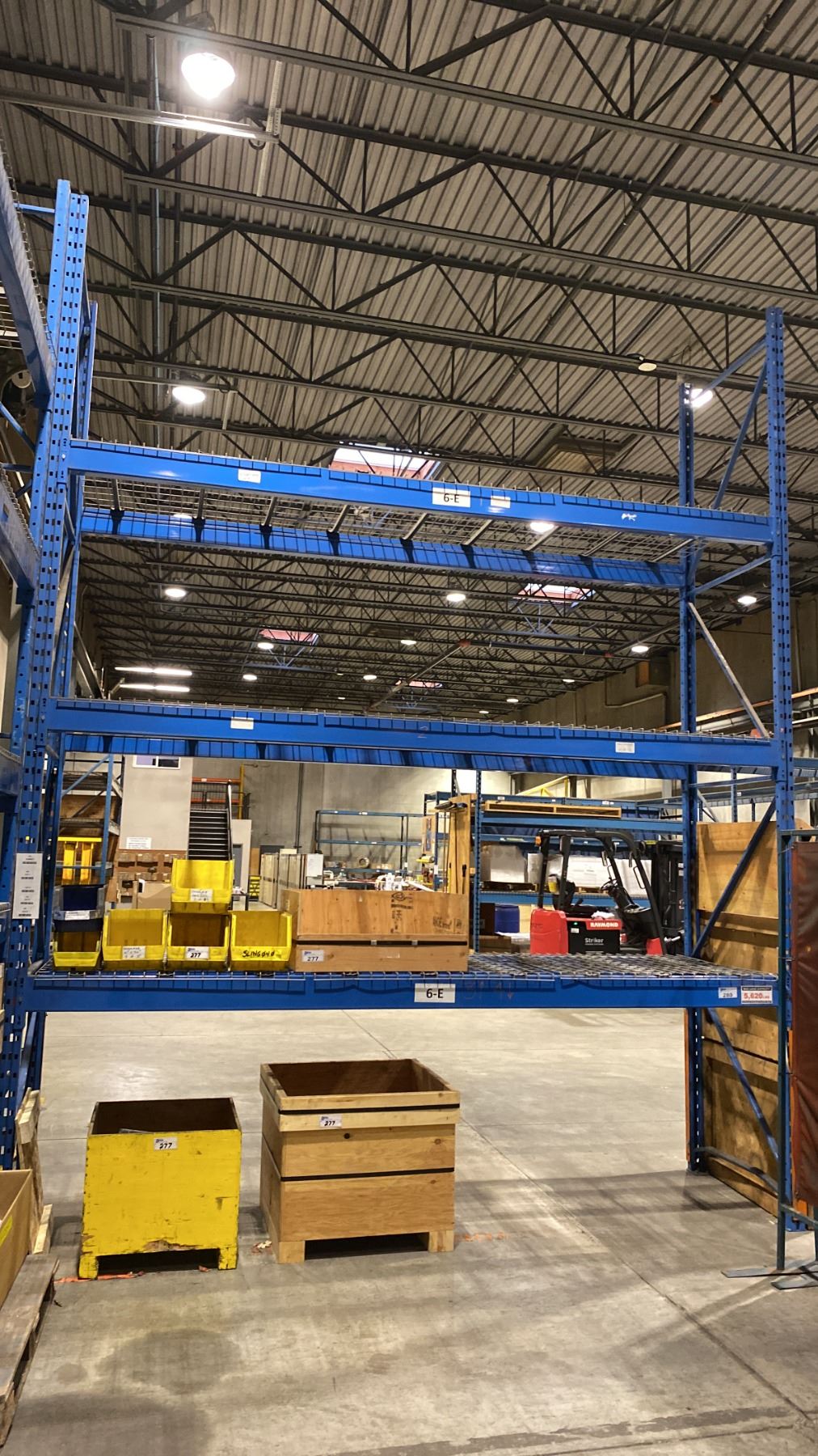 Pallet Side Rails 1 BAY OF BLUE PALLET RACKING W/MESH DECK SHELVING - (2) UPRIGHTS AND (6 ...