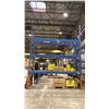 Image 2 : 1 BAY OF BLUE PALLET RACKING W/MESH DECK SHELVING - (2) UPRIGHTS AND (6) SIDE RAILS