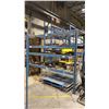 Image 3 : 1 BAY OF BLUE PALLET RACKING W/MESH DECK SHELVING - (2) UPRIGHTS AND (8) SIDE RAILS