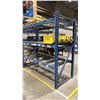 Image 2 : 1 BAY OF BLUE PALLET RACKING W/MESH DECK SHELVING - (2) UPRIGHTS AND (6) SIDE RAILS