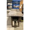 Image 5 : 1/2" THICK TOP 2 TIER METAL SHOP TABLE APPROX 7'L X 3'D X 3'H WITH AIR HOSE, EXTENSION CORD & ANTI