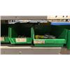 Image 21 : 2 GREY METAL SHELF RACKING UNITS WITH CONTENTS INCLUDING MACHINE COMPONENTS, RIVETS, MOUNTING