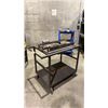 Image 4 : 2 TIER METAL MOBILE SHOP CART WITH ASSORTED METAL COMPONENTS