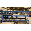 Image 3 : 1 BAY OF BLUE PALLET RACKING W/MESH DECK SHELVING - (2) UPRIGHTS AND (6) SIDE RAILS