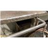 Image 4 : 1" THICK TOP METAL SHOP TABLE WITH BENCH VICE, SWING OUT STORAGE DRAWER & UNDERNEATH STORAGE
