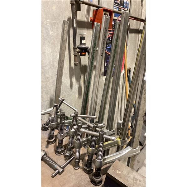 GROUP OF APPROX 10 ASSORTED HEAVY DUTY WELDERS CLAMPS