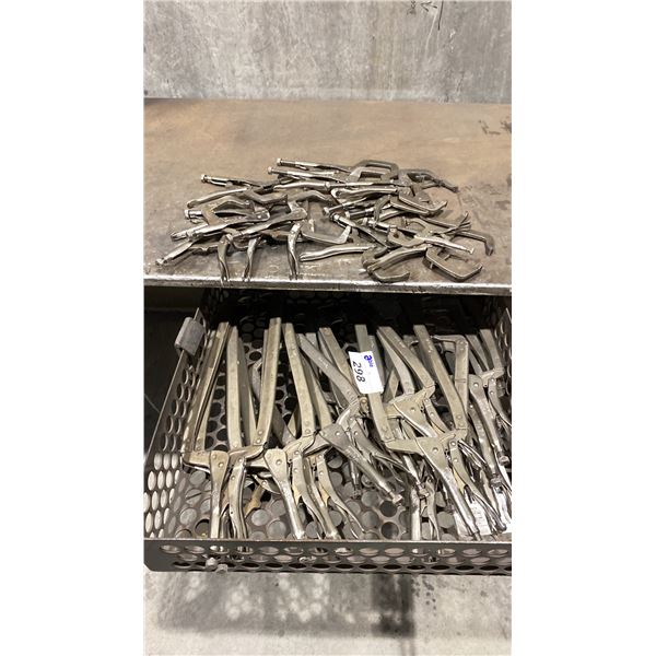 GROUP OF APPROX 30 ASSORTED VICE GRIP BRAND CLAMPS