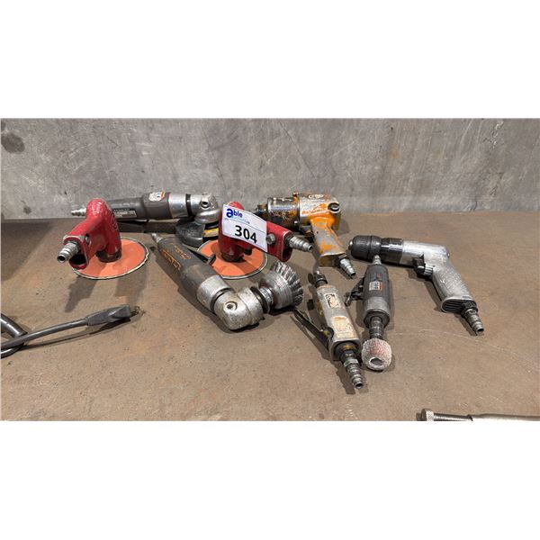 GROUP OF 8 PNEUMATIC POWER TOOLS- GRINDERS, DIE-GRINDERS & DRILL