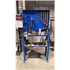 Image 1 : BLUE METAL WORK STATION WITH ASSORTED TOOLS/CONTENTS INCLUDING COMBINATION WRENCHES, GRINDER