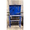 Image 1 : BLUE METAL WORK STATION WITH CONTENTS APPROX 40" W X 12.5" D X 74" H