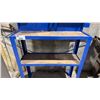 Image 4 : BLUE METAL WORK STATION WITH CONTENTS APPROX 40" W X 12.5" D X 74" H