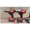 Image 2 : 2 MILWAUKEE CORDLESS DRILLS WITH 3 BATTERIES & CHARGER, 4 MAKITA CORDLESS ADJUSTABLE WORK