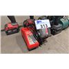 Image 4 : 2 MILWAUKEE CORDLESS DRILLS WITH 3 BATTERIES & CHARGER, 4 MAKITA CORDLESS ADJUSTABLE WORK
