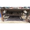 Image 4 : 1/2" STEEL TOP WELDERS TABLE WITH IRWIN RECORD NO.8 BENCH VICE APPROX  7'L X 4'D X 3'H