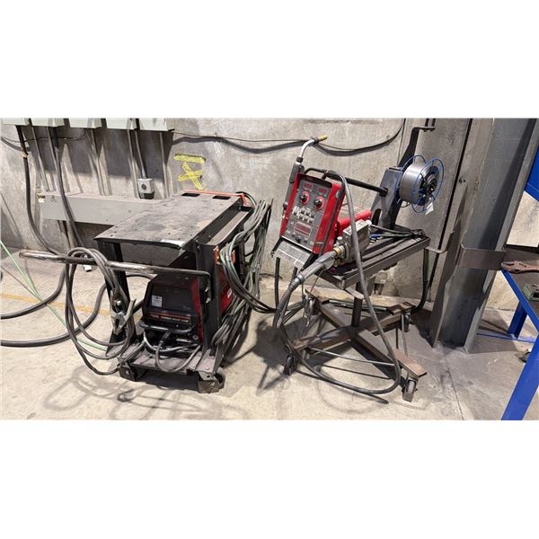 LINCOLN ELECTRIC POWER WAVE 355M WELDER WITH LINCOLN POWER FEED 10M FEEDER