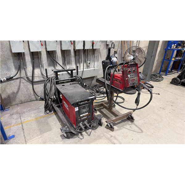 LINCOLN ELECTRIC POWER WAVE S350 WELDER WITH LINCOLN POWER FEED 10M FEEDER