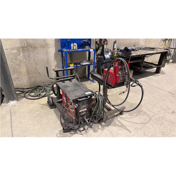 LINCOLN ELECTRIC POWER WAVE S350 WELDER WITH LINCOLN POWER FEED 10M FEEDER