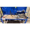 Image 5 : BLUE METAL WORK STATION WITH CONTENTS APPROX 40" W X 12.5" D X 74" H