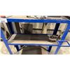 Image 6 : BLUE METAL WORK STATION WITH CONTENTS APPROX 40" W X 12.5" D X 74" H