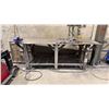 Image 1 : 1/2" THICK METAL SHOP TABLE APPROX 8.75'L X 2.7'D X 3.2'H