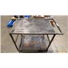 Image 3 : STEEL INDUSTRIAL 2 TIER CART WITH CASTERS MAX WEIGHT 400LBS