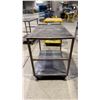 Image 2 : STEEL INDUSTRIAL 2 TIER CART WITH CASTERS MAX WEIGHT 400LBS