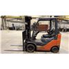 Image 6 : TOYOTA 8FGCU25 SAS 25 FORKLIFT (PROPANE) - 3 STAGE MAST, STANDARD FORKS, SIDE SHIFT, SOLID TIRES,