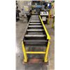 Image 3 : YELLOW METAL INDUSTRIAL CYLINDER CONVEYER TABLE APPROX 9'L X 2'W X 3.3'H