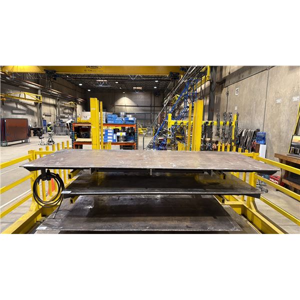 CUSTOMIZED 1/2" THICK METAL SHOP TABLE TOP APPROX 120"L X 48"D *COMES WITH HOSE & GAUGE*