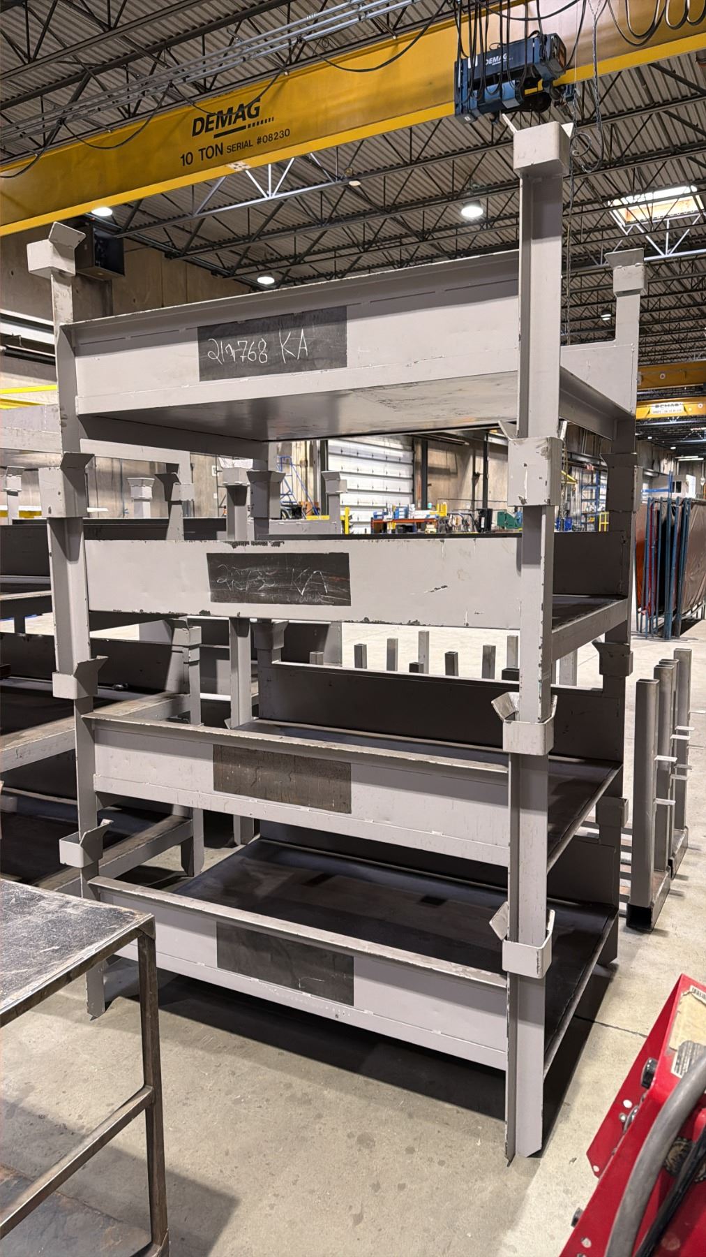 4 GREY HEAVY DUTY METAL STACKABLE MATERIAL STORAGE PLATFORMS - Able ...
