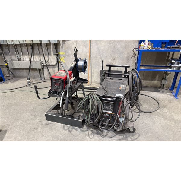LINCOLN ELECTRIC POWER WAVE S350 WELDER WITH LINCOLN POWER FEED 84 FEEDER