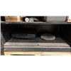 Image 5 : COMMODORE BLACK METAL 2 DOOR STORAGE CABINET WITH ASSORTED SHOP CONTENTS
