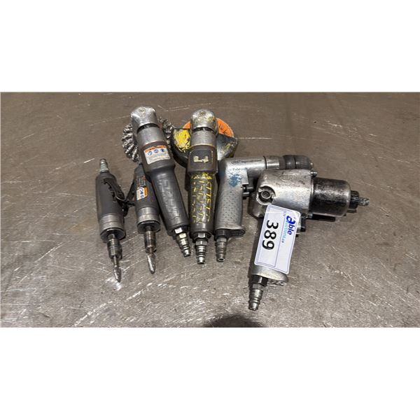 GROUP OF 6 PNEUMATIC POWER TOOLS - 2 GRINDERS, 2-DRILLS & 2-DIE GRINDERS