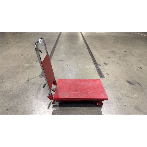ULINE 330LB HYDRAULIC MOBILE LIFT TABLE