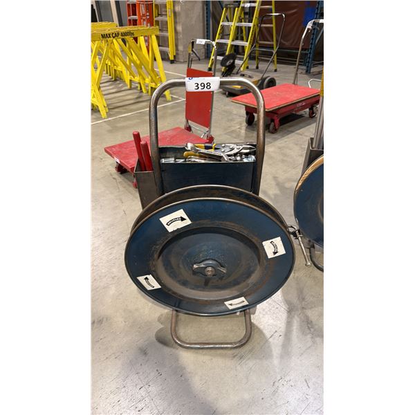 BLUE METAL BANDING CART WITH TOOLS & CRIMPS