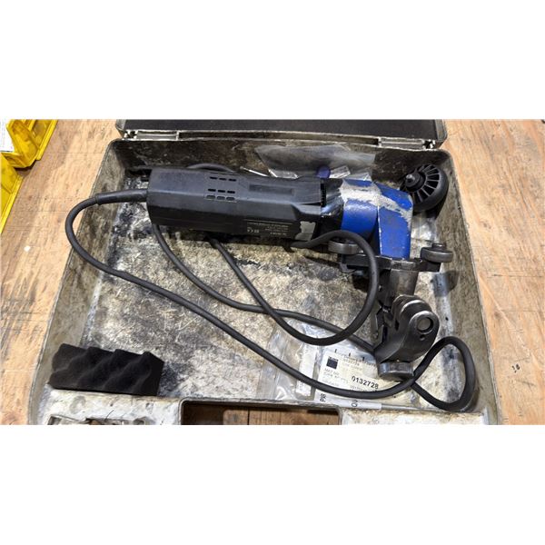 TRIUMPH TKF 700-0 ELECTRIC HANDHELD BEVELING MACHINE IN HARD TRANSPORT CASE