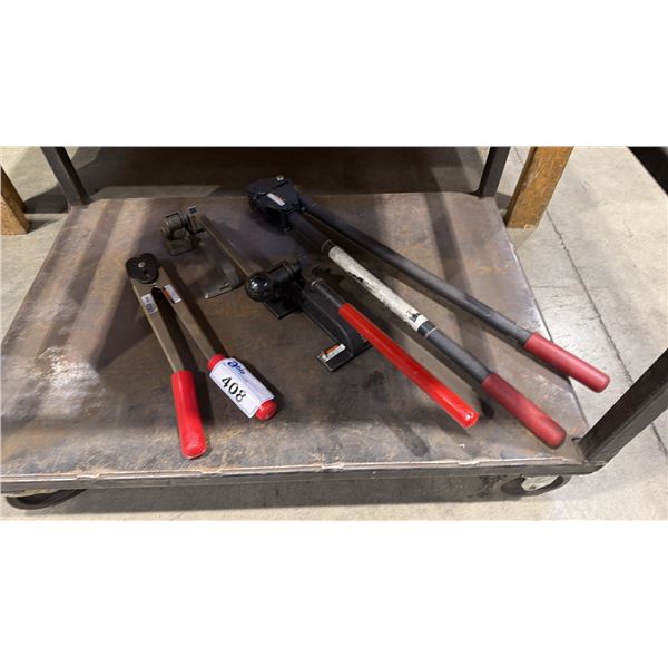 GROUP OF 4 STEEL BANDING TOOLS