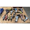 Image 1 : LARGE GROUP OF APPROX 14 PNEUMATIC POWER TOOLS INCLUDING DRILLS, DIE-GRINDERS, & GRINDERS