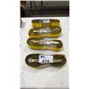 Image 1 : 4 ULINE HEAVY DUTY RATCHET TIE DOWN STRAPS