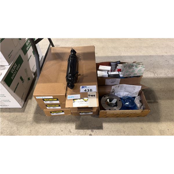 ASSORTED AUTOMOTIVE PARTS INCLUDING 6 CASES OF MONROE MA817, NEAPCO 1-2858, SPICER 98-741,