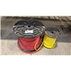 Image 1 : SPOOL OF FRONTIER 3/8" 300 PSI W.P HOSE & SPOOL OF YELLOW HEAVY DUTY ROPE