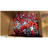 Image 3 : ASSORTED STORAGE BINS, HARDWARE, BOX OF TOGGLE CLAMPS, GREASE GUN & MORE