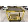 Image 1 : YELLOW METAL 2 TIER SHOP CART