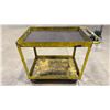 Image 3 : YELLOW METAL 2 TIER SHOP CART