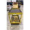 Image 4 : YELLOW METAL 2 TIER SHOP CART