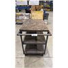 Image 4 : METAL/WOOD 3 TIER SHOP CART