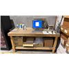 Image 1 : 2 TIER WOOD SHOP TABLE WITH ASSORTED SHOP CONTENTS INLUDING ASSORTED ULINE POLY BAGS, DIGITAL