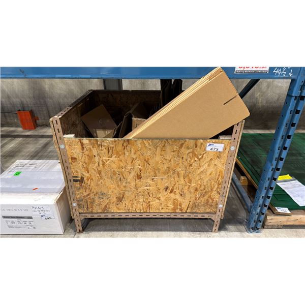 WOODEN METAL FRAMED STORAGE CRATE