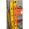Image 4 : 2 SECTIONS OF ORANGE/YELLOW PALLET RACKING